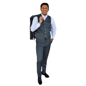 Traje Caballero Recto 3pzas Slim Fit Grises
