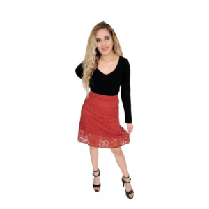 Falda 3/4 Recta Dama Abertura