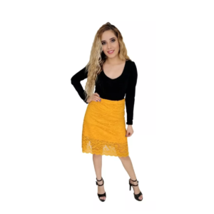 Falda 3/4 Recta Dama Abertura