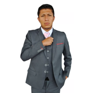 Traje Caballero Recto 3pzas Slim Fit Grises