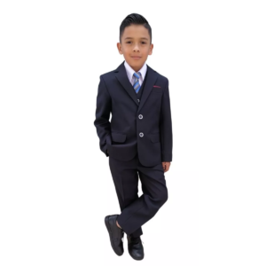 Traje De Niño Recto 3pzas Recto Sin Abertura