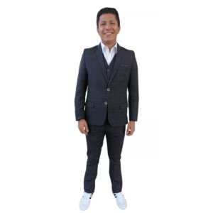 Traje Caballero Recto 3pzas Slim Fit Viscosa Liso