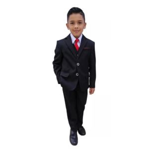 Traje De Niño Recto 3pzas Recto Sin Abertura
