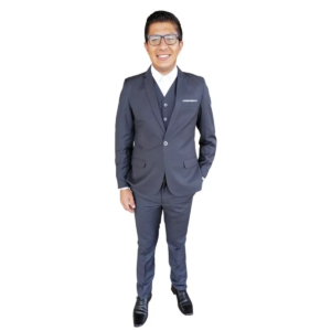 Traje Caballero Recto 3pzas Slim Fit Viscosa Liso