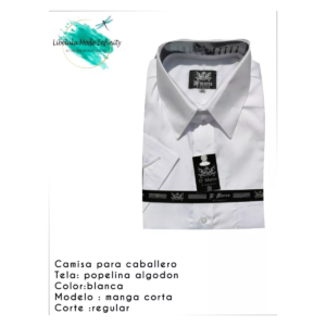 Camisa De Caballero Popelina Manga Corta