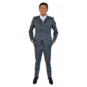 Traje Caballero Recto 3pzas Slim Fit Grises