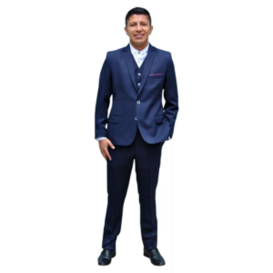 Traje Caballero Recto 3pzas Slimfit Fabrica Tonos Azules