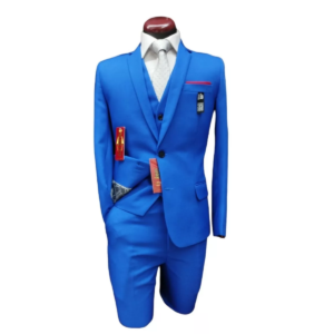 Traje Caballero Recto 3pzas Slimfit Fabrica Tonos Azules